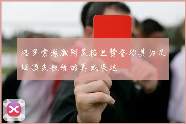 格罗索感激阿莱格里赞誉称其为足坛顶尖教练的真诚表达